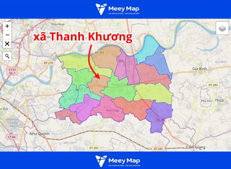Bản đồ Huyện Thuận Thành, Bắc Ninh| Quy hoạch sử dụng đất 18 Bản đồ phường Thanh Khương