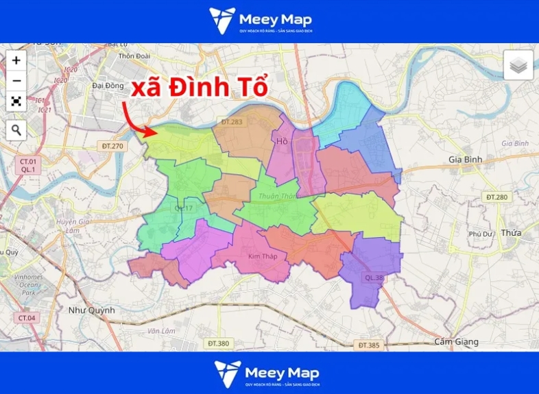 Bản đồ Huyện Thuận Thành, Bắc Ninh| Quy hoạch sử dụng đất 23 Bản đồ xã Đình Tổ