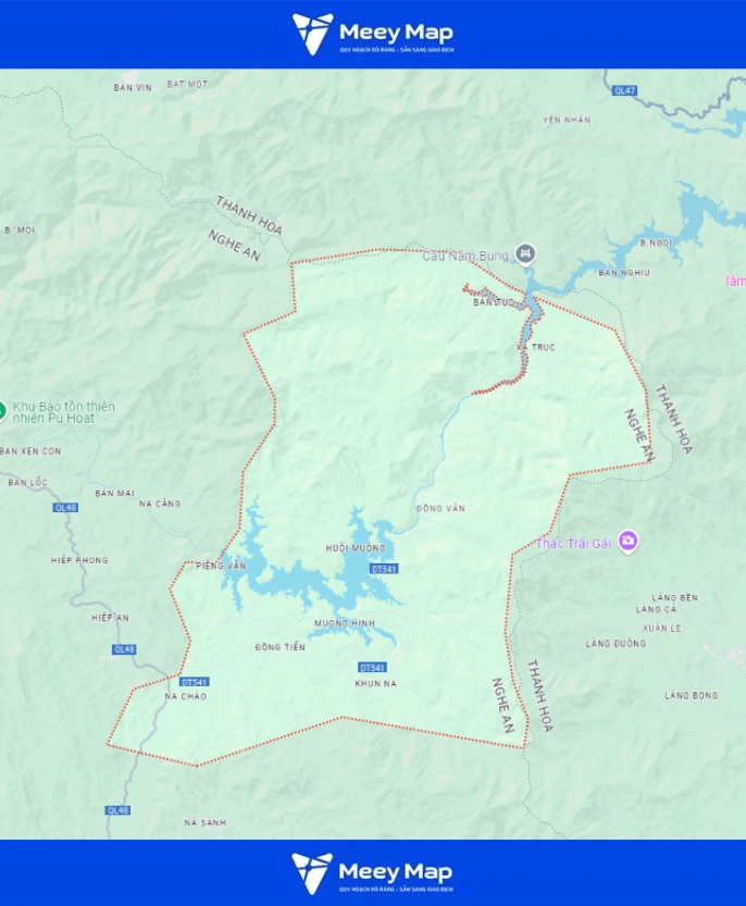 Bản đồ quy hoạch huyện Quế Phong, Tỉnh Nghệ An 2024| Kế hoạch sử dụng đất 8 Bản đồ xã Đồng Văn, huyện Quế Phong