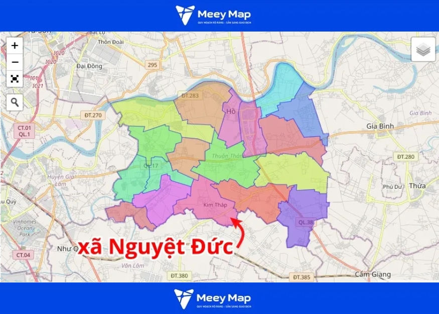 Bản đồ Huyện Thuận Thành, Bắc Ninh| Quy hoạch sử dụng đất 28 Bản đồ xã Nguyệt Đức
