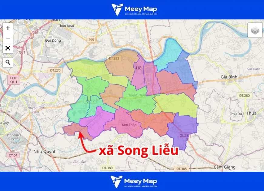 Bản đồ Huyện Thuận Thành, Bắc Ninh| Quy hoạch sử dụng đất 29 Bản đồ xã Song Liễu