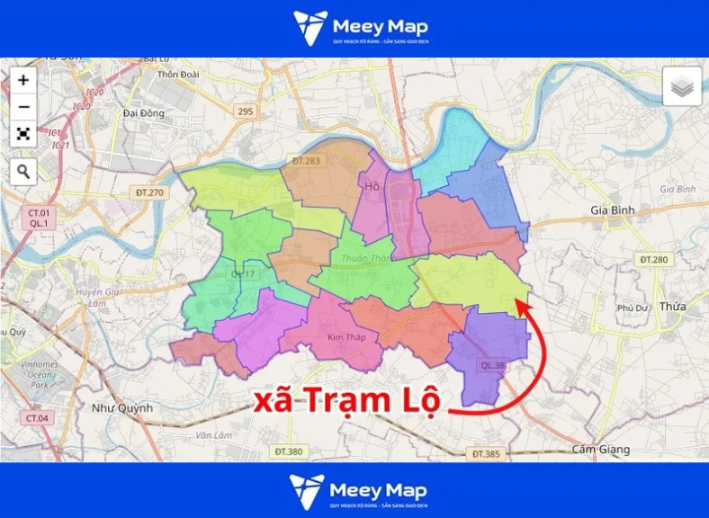 Bản đồ Huyện Thuận Thành, Bắc Ninh| Quy hoạch sử dụng đất 19 Bản đồ xã Trạm Lộ