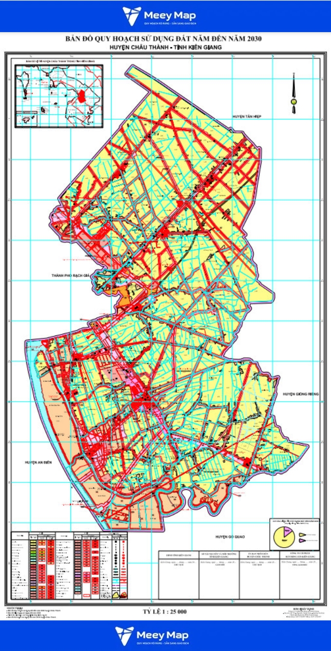 Bản vật dụng quy hướng dùng khu đất thị xã Châu Thành, Tỉnh Kiên Giang năm 2030