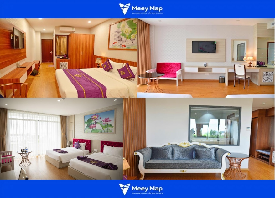 Phòng ngủ khách sạn tại Cồn Khương Riverside Resort