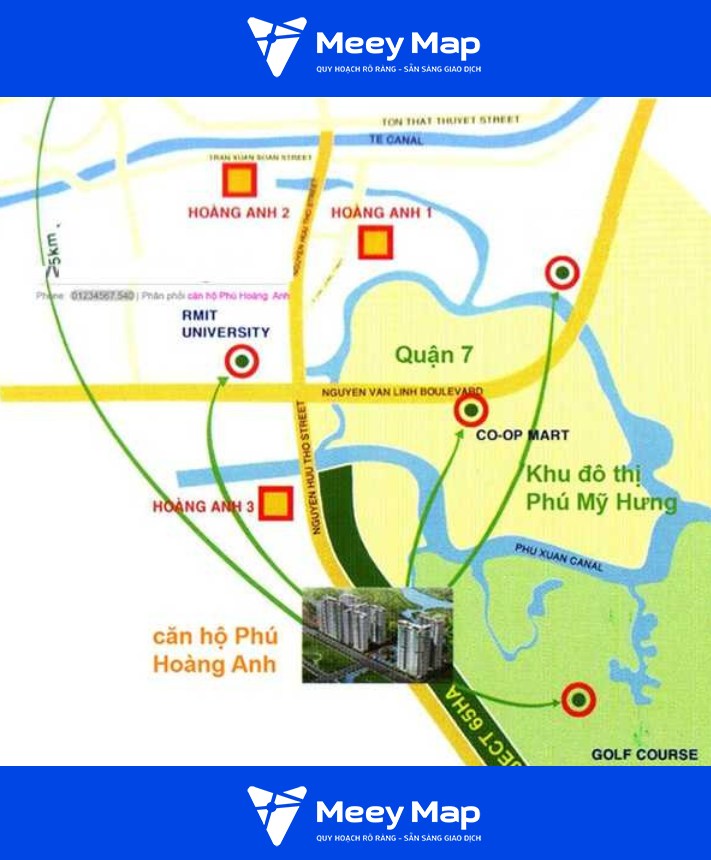 Vi tri du an can ho chung cu Phu Hoang Anh