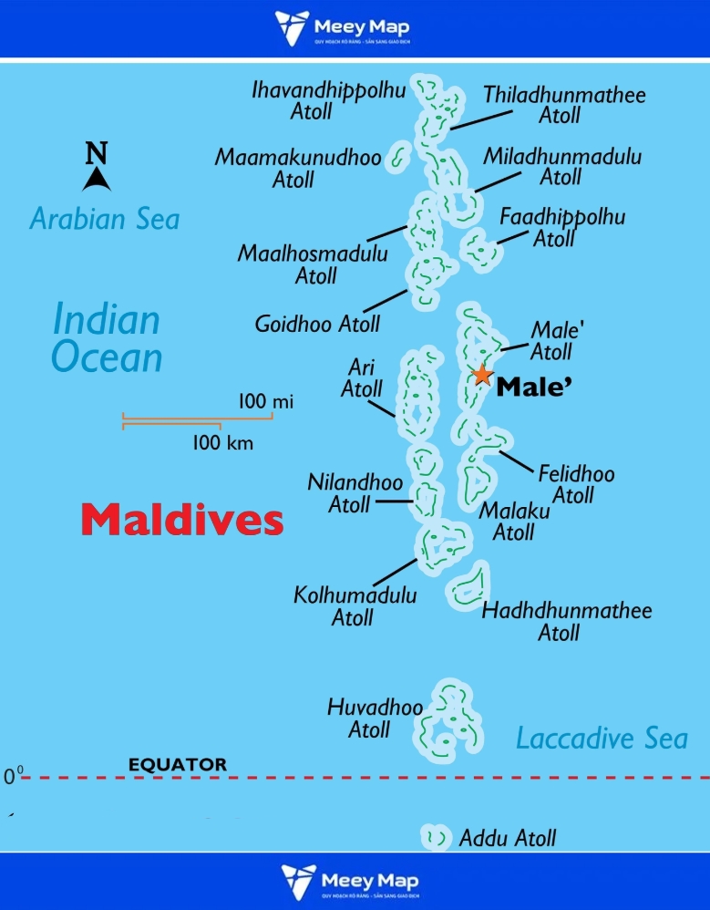 Bản đồ Quần đảo Maldives