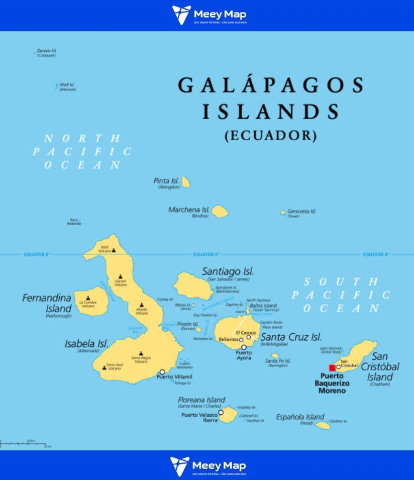 Bản đồ quần đảo Galápagos