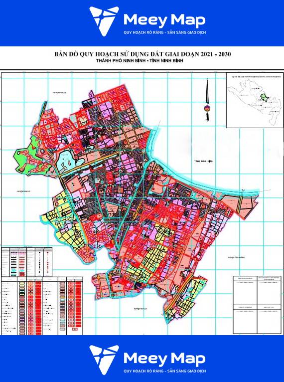 Bản đồ quy hoạch Tỉnh Ninh Bình|Quy hoạch Sử dụng Đất mới nhất 8 Ban do quy hoach thanh pho Ninh Binh