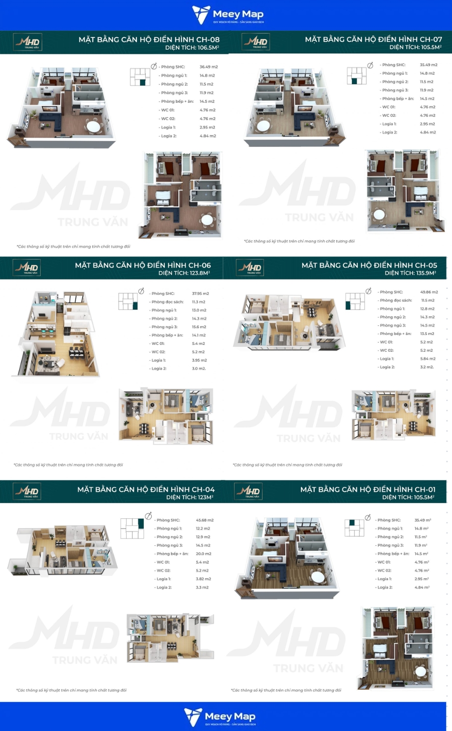 Căn Hộ Chung Cư MHD Trung Văn Quận Nam Từ Liêm 5 Mặt bằng chung cư điển hình MHD Trung Văn
