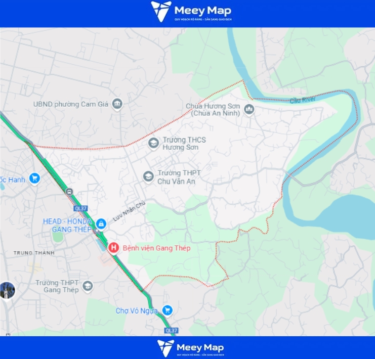 Bản đồ quy hoạch Thành phố Thái Nguyên, Thái Nguyên| Kế hoạch sử dụng đất 12 Bản đồ Phường Hương Sơn, Thành phố Thái Nguyên