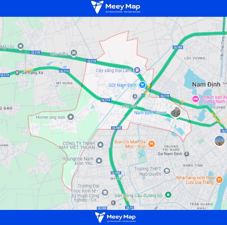 Bản đồ Thành phố Nam Định, Nam Định| Quy hoạch sử dụng đất 7 Bản đồ Phường Lộc Hòa, Thành phố Nam Định
