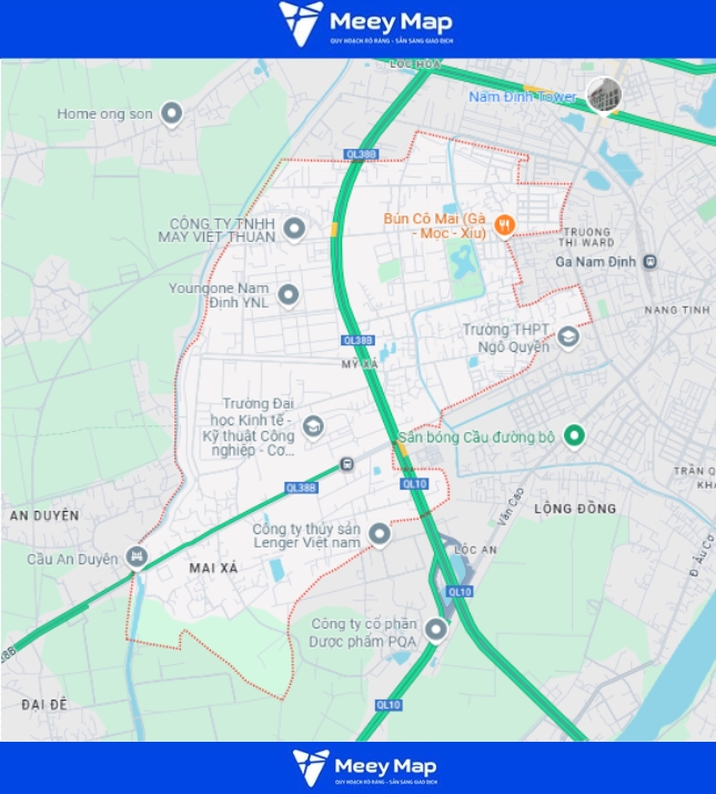 Bản đồ Thành phố Nam Định, Nam Định| Quy hoạch sử dụng đất 9 Bản đồ Phường Mỹ Xá, Thành phố Nam Định