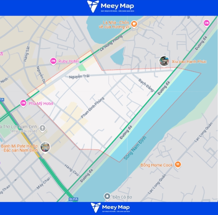 Bản đồ Thành phố Nam Định, Nam Định| Quy hoạch sử dụng đất 13 Bản đồ Phường Phan Đình Phùng, Thành phố Nam Định