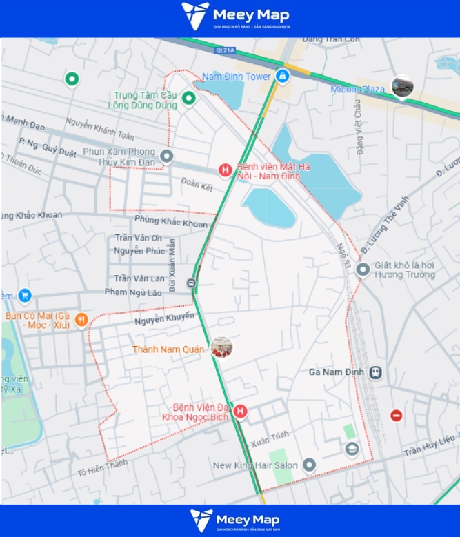 Bản đồ Thành phố Nam Định, Nam Định| Quy hoạch sử dụng đất 20 Bản đồ Phường Trường Thi, Thành phố Nam Định