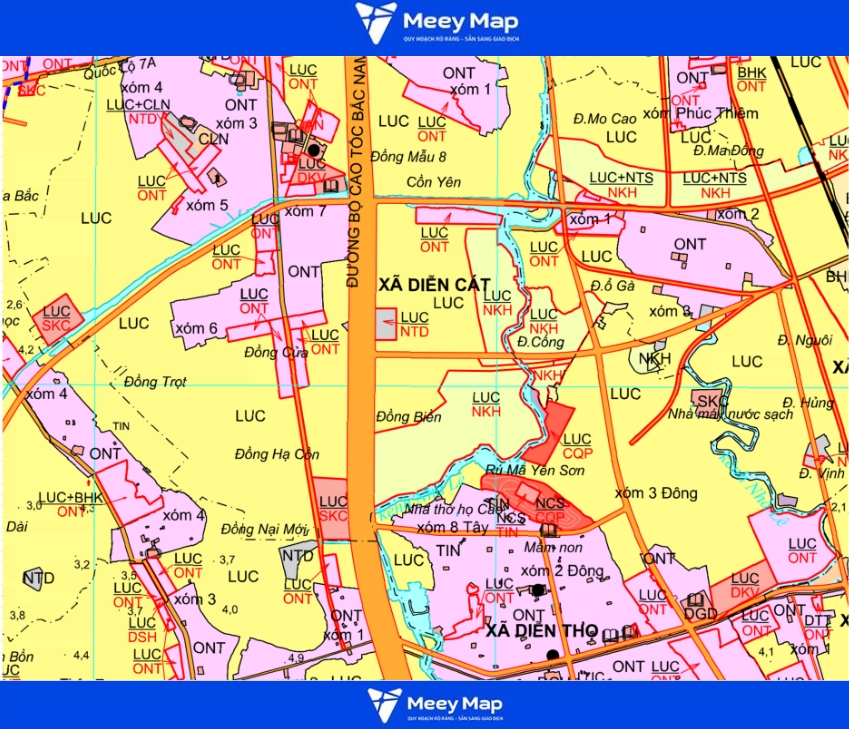 Bản đồ quy hoạch Huyện Diễn Châu, Tỉnh Nghệ An|Kế hoạch Sử dụng Đất 89 Bản đồ quy hoạch xã Diễn Cát, Diên Châu