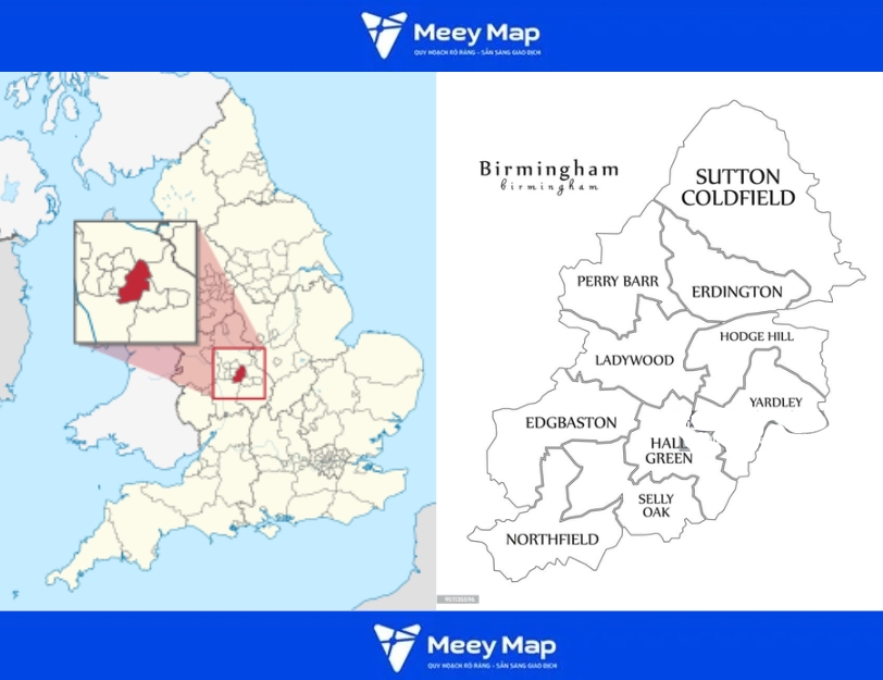 Bản đồ thành phố Birmingham