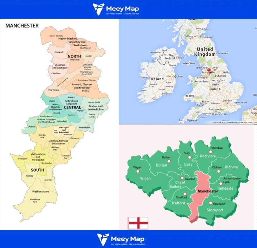 Bản đồ thành phố Manchester