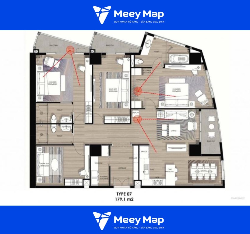 Căn hộ chung cư Gold Coast Nha Trang, Thành phố Nha Trang 9 Can ho 179.1m2 chung cu Gold Coast Nha Trang