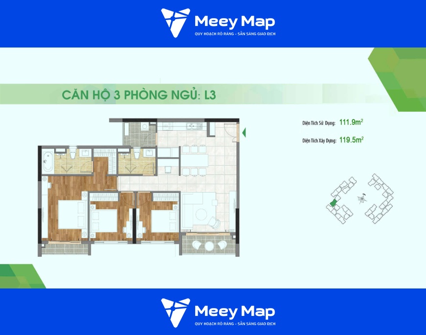 Căn hộ chung cư Sadora Apartment Thành phố Thủ Đức| Cập nhật giá 2024 9 Can ho 3 phong ngu L3