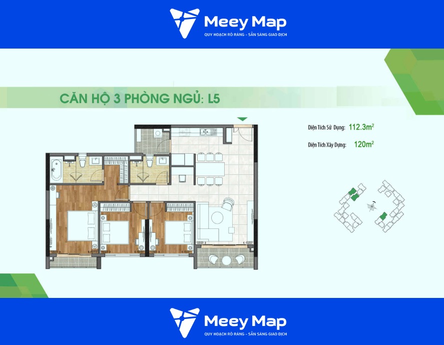 Căn hộ chung cư Sadora Apartment Thành phố Thủ Đức| Cập nhật giá 2024 11 Can ho 3 phong ngu L5