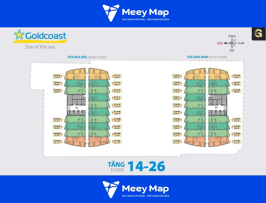 Căn hộ chung cư Gold Coast Nha Trang, Thành phố Nha Trang 4 Mat bang tang 14 16
