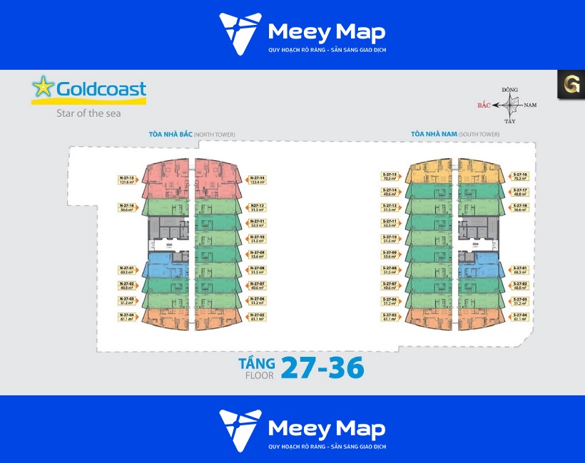 Căn hộ chung cư Gold Coast Nha Trang, Thành phố Nha Trang 5 Mat bang tang 27 36