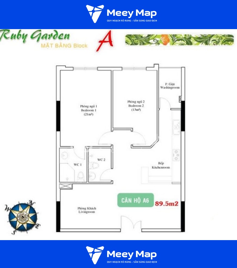 Căn hộ chung cư Ruby Garden Quận Tân Bình| Cập nhật giá 2024 8 Thiet ke chi tiet can ho A6 Ruby Garden