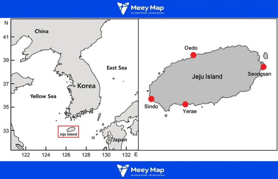 Bản đồ Hàn Quốc khổ lớn phóng to 2025 11 Bản đồ đảo jeju, Hàn Quốc