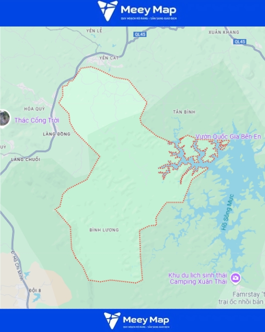 Bản đồ Huyện Như Xuân, Thanh Hóa| Bản đồ quy hoạch sư dụng đất 3 Bản đồ xã Bình Lương, huyện Như Xuân