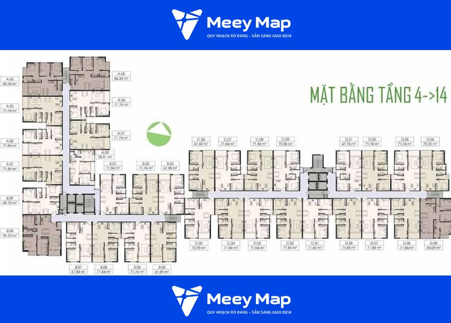 Mat bang tang 4 14 can ho chung cu Opal Garden