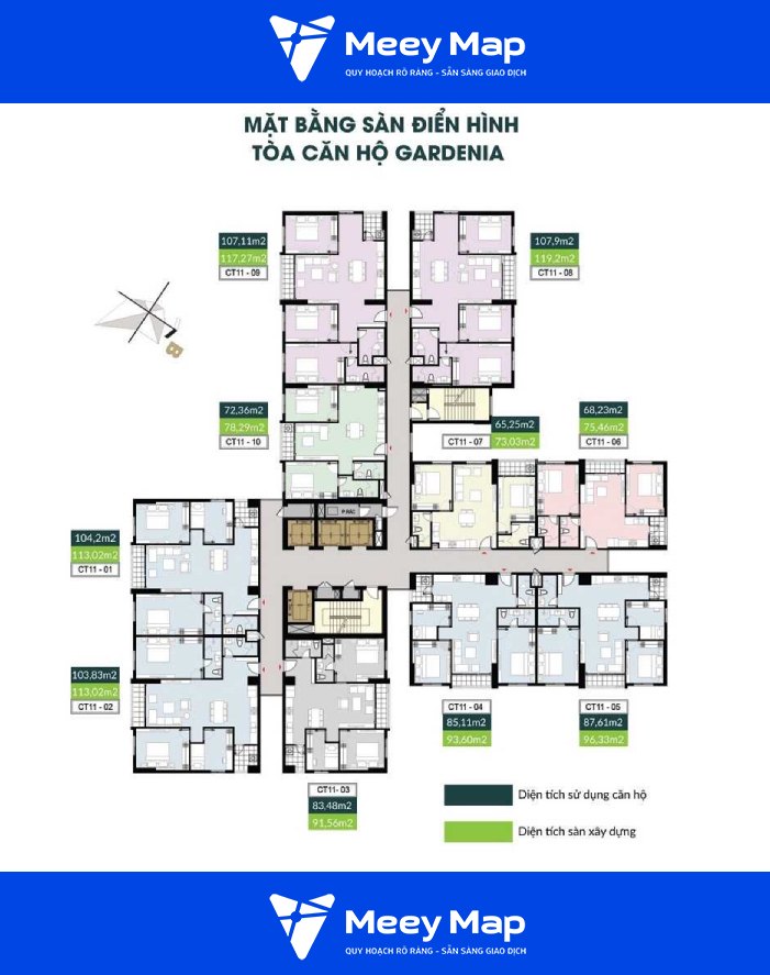 Mat bang toa CT11 Gardenia Hong Ha Eco City