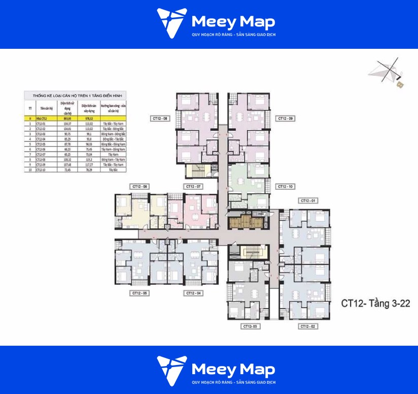 Mat bang toa CT12 Rosa Hong Ha Eco City
