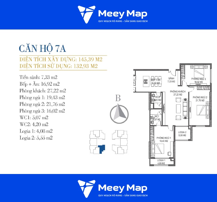 Căn hộ chung cư Sunshine Center, Quận Nam Từ Liêm| Cập nhật giá 2025 16 Thiet ke can ho 7A chung cu Sunshine Center