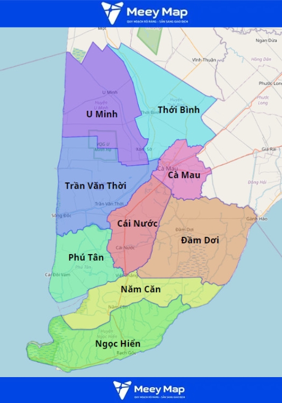 Bản Đồ Miền Tây Khổ Lớn Phóng To Chi Tiết Nhất 13 Bản đồ Cà Mau( Miền Tây)