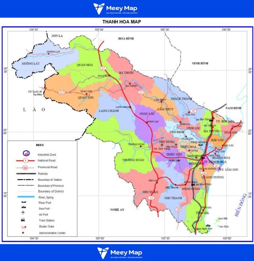 Bản đồ Thành phố Thanh Hóa