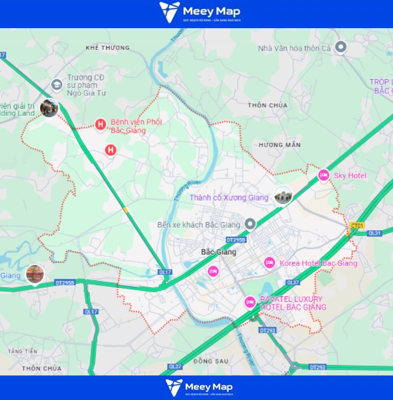Bản đồ Tỉnh Bắc Giang & Thông tin quy hoạch Bắc Giang mới nhất 3 Bản đồ thành phố Bắc Giang, tỉnh Bắc Giang