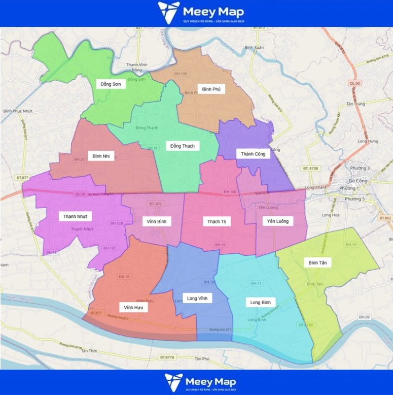 Bản Đồ Miền Tây Khổ Lớn Phóng To Chi Tiết Nhất 10 Bản đồ tỉnh Tiền Giang( Miền Tây)