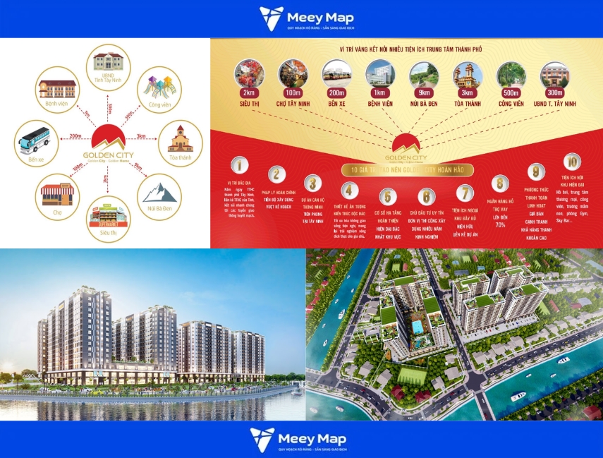 Bản đồ Tỉnh Tây Ninh| Bản đồ hành chính tỉnh Tây Ninh phóng to 15 Dự án nhà ở xã hội Golden City Tây Ninh