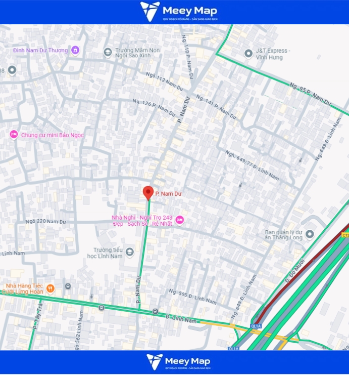 Bản đồ quy hoạch phường Lĩnh Nam, Hoàng Mai, Hà Nội| Kế hoạch sử dụng đất 10 Đường Phố Lĩnh Nam