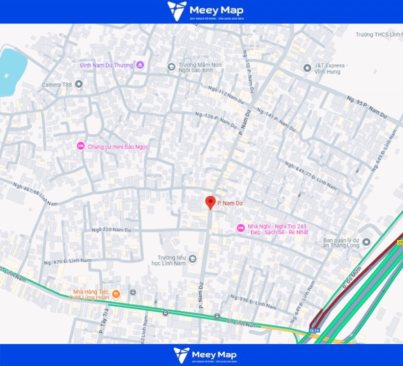Bản đồ quy hoạch phường Lĩnh Nam, Hoàng Mai, Hà Nội| Kế hoạch sử dụng đất 12 Đường Phố Nam Dư