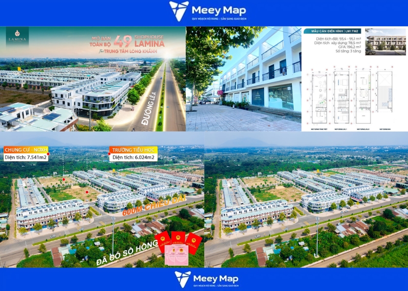 Bản đồ Thành phố Long Khánh, Đồng Nai| Bản đồ quy hoạch 23 Nhà phố Lamina – Bảo Vinh Residence