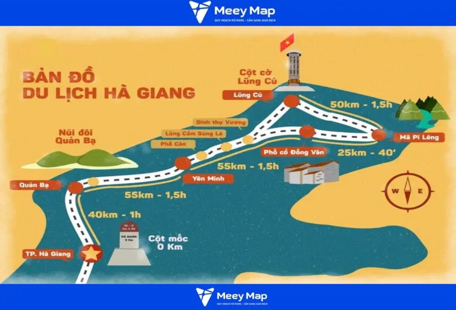 Bản đồ Miền Bắc, Việt Nam khổ lớn phóng to mới nhất 2025 35 Bản đồ du lịch Hà Giang