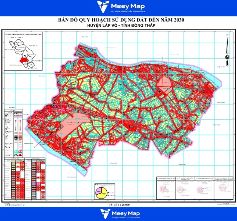 Bản đồ quy hoạch Tỉnh Đồng Tháp| Kế hoạch sử dụng đất 48 Bản đồ quy hoạch Huyện Lấp Vò, Tỉnh Đồng Tháp