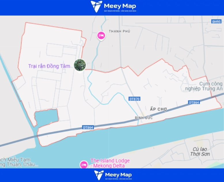 Bản đồ Huyện Châu Thành, Tiền Giang| Quy hoạch Sử dụng Đất 4 Bản đồ xã Bình Đức, huyện Châu Thành