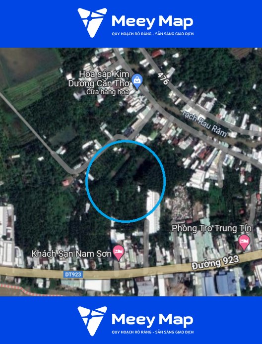 Khu dat thuoc dien co quy hoach nhin tu Google ve tinh