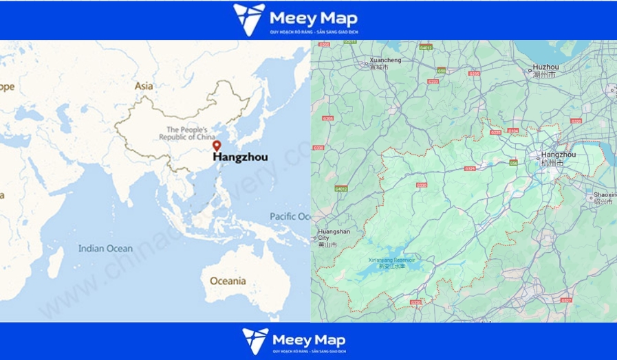 Bản đồ Trung Quốc khổ lớn Phóng To đầy đủ chi tiết 40 Bản đồ Hàng Châu