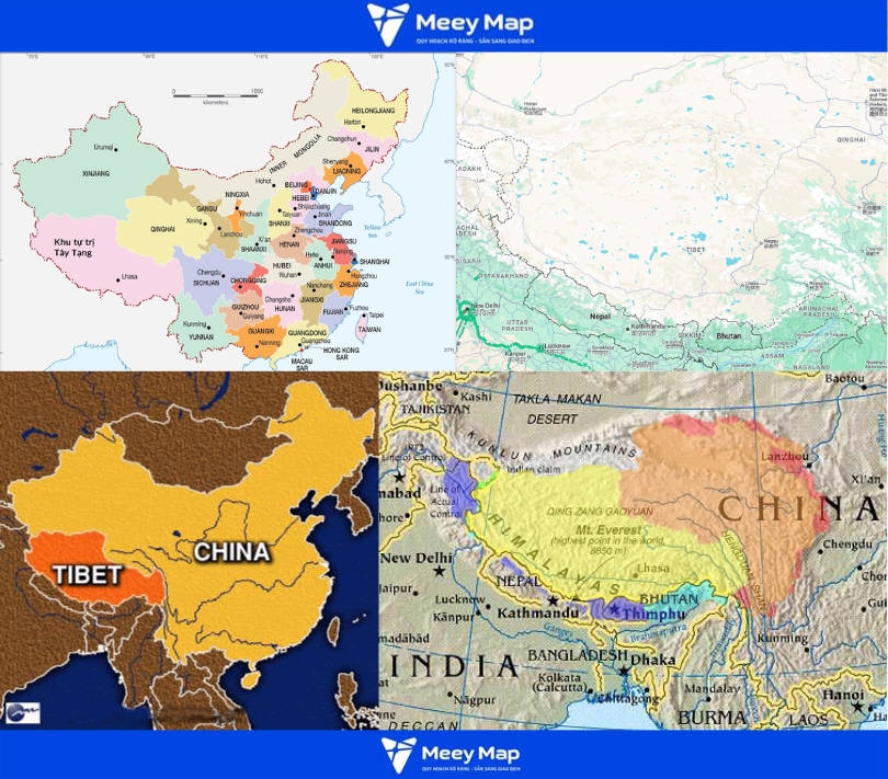Bản đồ Trung Quốc khổ lớn Phóng To đầy đủ chi tiết 43 Bản đồ Tây Tạng (Tibet)