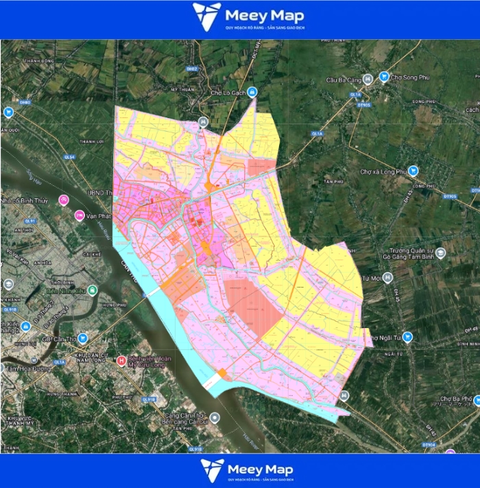 Bản đồ quy hoạch Vĩnh Long | Quy hoạch sử dụng Đất 30 Bản đồ quy hoạch thị xã Bình Minh, Tỉnh Vĩnh Long