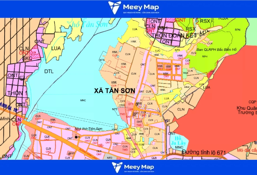 Bản đồ quy hoạch Thành phố Pleiku, Gia Lai| Kế hoạch sử dụng đất 106 Bản đồ quy hoạch xã Tân Sơn, Pleiku