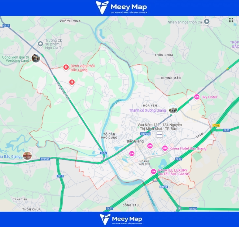 Bản đồ Thành phố Bắc Giang, Bắc Giang 1 Bản đồ thành phố Bắc Giang